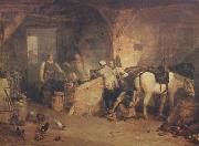 Joseph Mallord William Turner A country blacksmith disputing upon the price of iron,and the price charged to the butcher for shoeing his pony (mk310